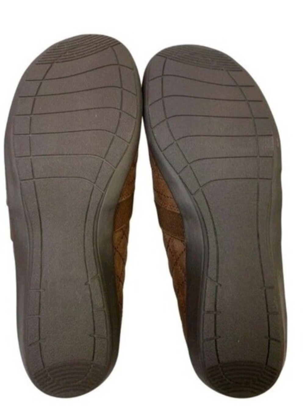 New In Box JSport Womens 7.5 Brown Faux Leather Lisa Slide On Memory Foam Shoes - Picture 3 of 7